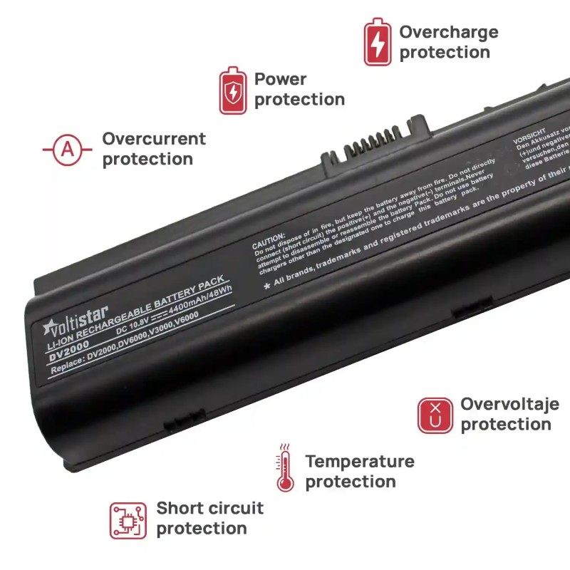 BATERIA PARA PORTÁTIL COMPAQ PRESARIO V3700 V3900 V6000 V6100 SERIES 10.8V 4400MAH