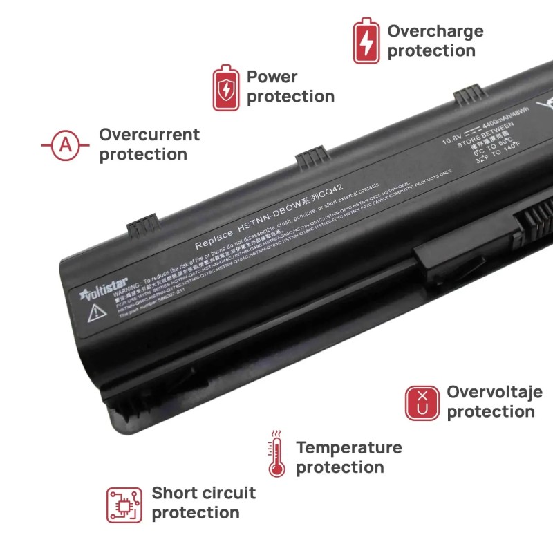 BATTERIE POUR ORDINATEUR PORTABLE HP COMPAQ PRESARIO CQ72-100 CQ72-200 CQ72-300 CQ72-400 CQ43-102 CQ43-104 CQ43-105 SÉRIES 10.8V