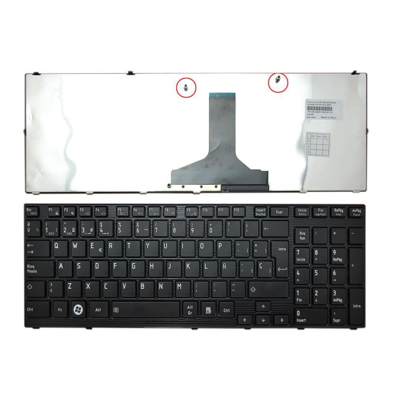 TECLADO PARA TOSHIBA SATELLITE A500 A505 A505D L500 L505 L350  P300