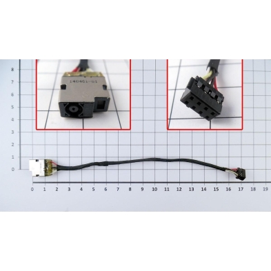 CONECTOR DC JACK CON CABLE PARA HP 14-D000, 14-D100, 15-D000, 15-D100 747116-001