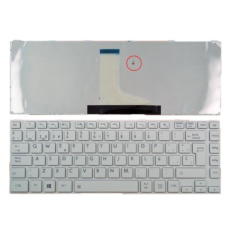 Tastiera portatile Toshiba L830 L840 Bianca