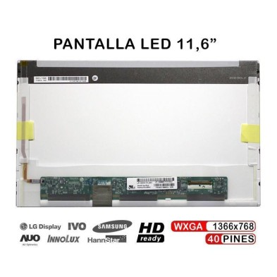 PANTALLA LED DE 11,6 PULGADAS PARA PORTÁTILES LP116WH1 (TL) (A1) LP116WH1-TLA1