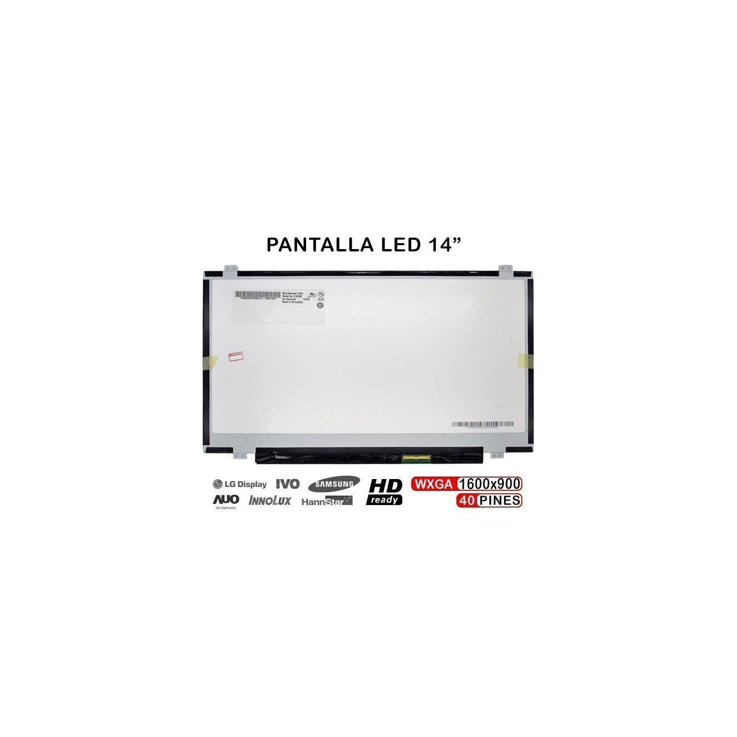 PANTALLA LED 14.0"   B140RW02