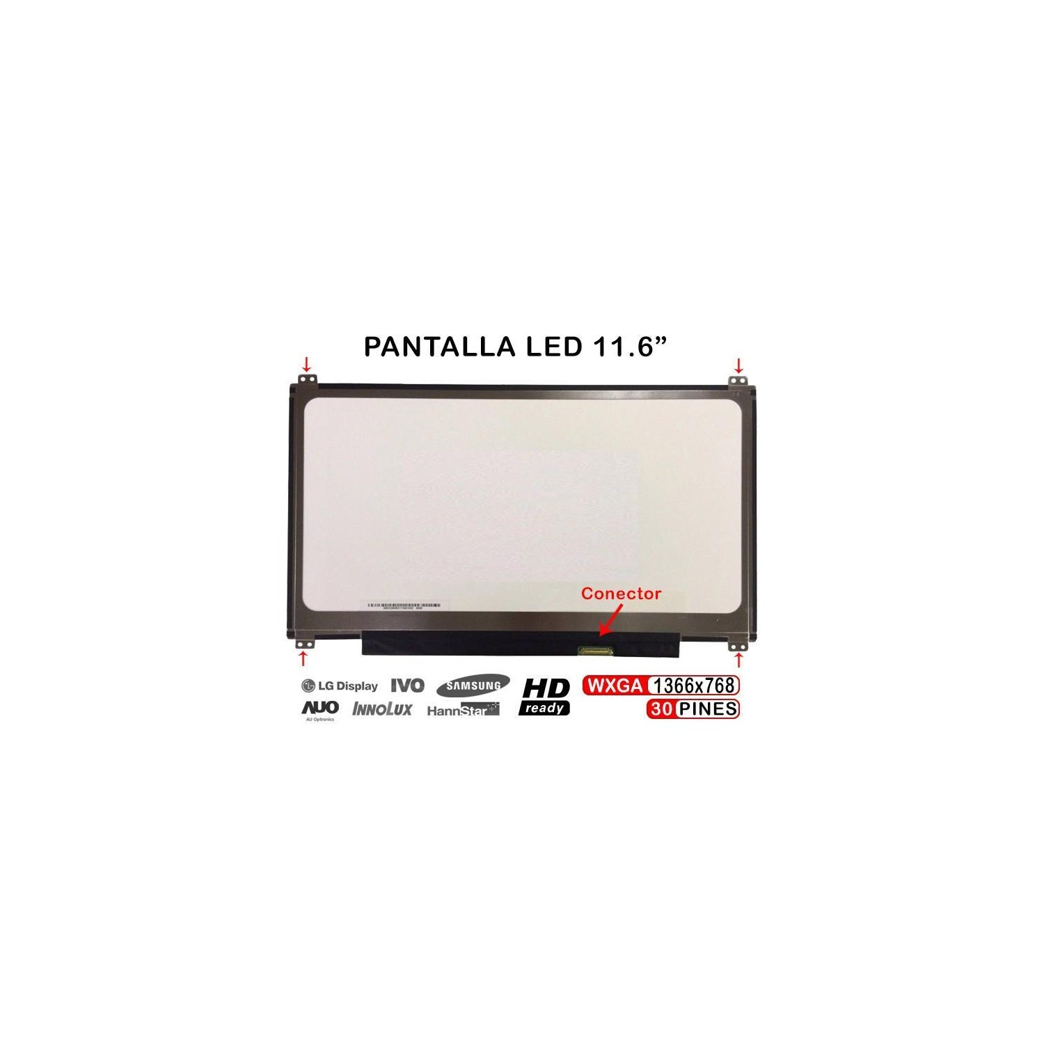 PANTALLA PARA PORTÁTIL ASUS X205T X205TA LED 11.6" 30 PINES
