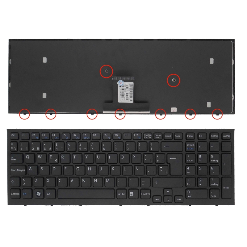 TECLADO PARA PORTÁTIL SONY VAIO VPC-EB SERIES Y SONY VAIO PCG SERIES