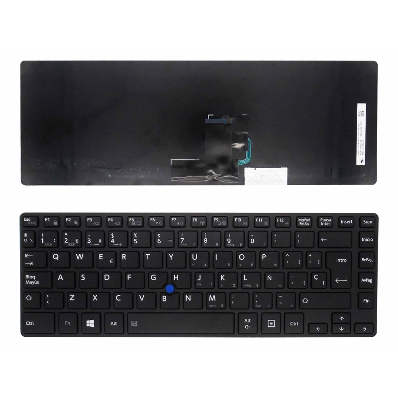 TECLADO PARA TOSHIBA Z40 BLACK FRAME BLACK (With Point stick,Win8)