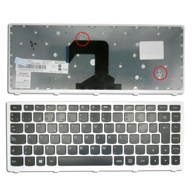 TECLADO PARA PORTATIL LENOVO S400 NEGRO CON MARCO BLANCO