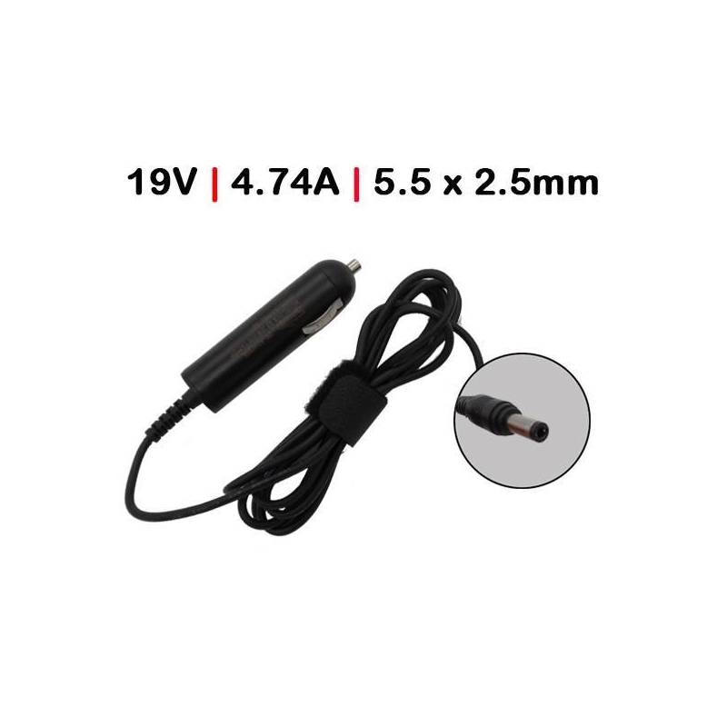 CARGADOR PARA COCHE 19V 4.74A 5.5X2.5 90W