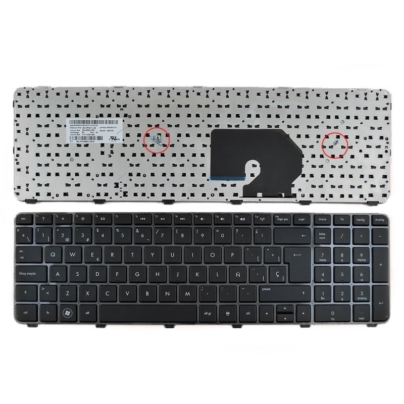 TECLADO PARA PORTÁTIL HP DV7-6000 MARCO BRILLANTE