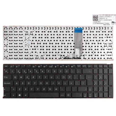 TECLADO PARA PORTÁTIL ASUS A556U A556UA A556UB A556UF A556UJ A556UR A556UV A556 X556 NEGRO (SIN MARCO,WITHOUT FOIL,WIN8) 