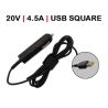 CARGADOR PARA COCHE 20V 4.5A USB SQUARE 90W