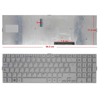 TECLADO PARA PORTÁTIL ACER AS5943 5943G AS8943 8943G PLATA