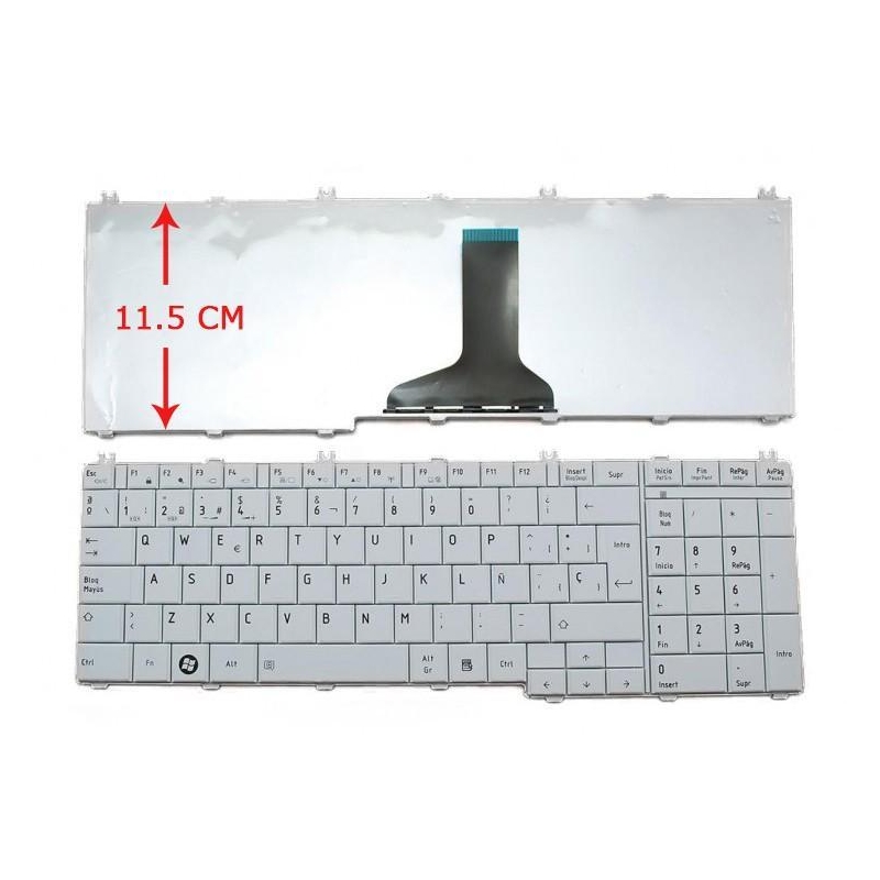 TECLADO PARA PORTÁTIL TOSHIBA SATELLITE L750 L770 L775 9Z.N4WSV.00S BLANCO