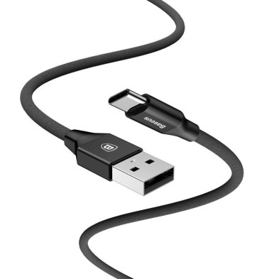 CABLE USB-C 3A 1.2M EN COLOR NEGRO