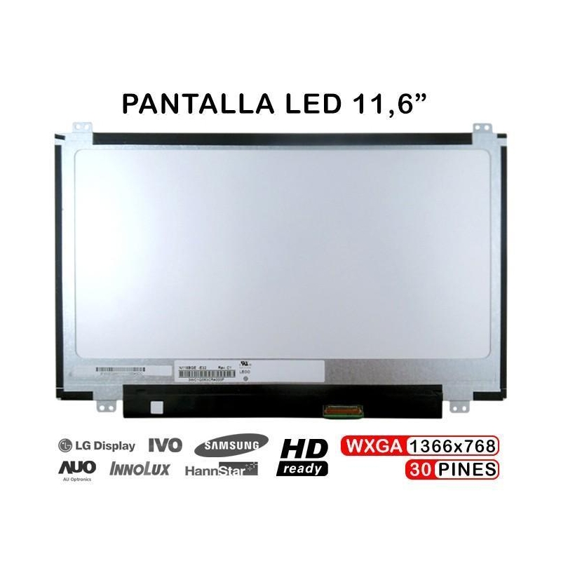 ECRÃ LED DE 11.6" HD LED SLIM PARA PORTATIL N116BGE-E42 N116BGE-E32 EDP DE 30 PINES