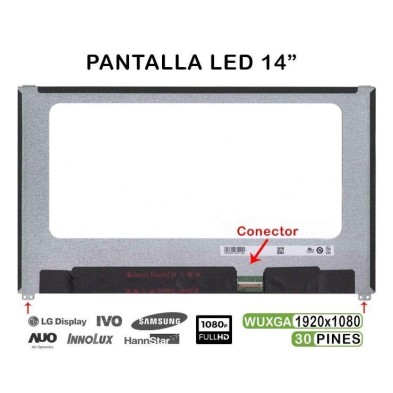 PANTALLA LED DE 14" PARA PORTÁTIL NV140FHM-N47 06HY1W 6HY1W 30 PINES