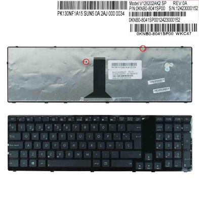 TECLADO PARA PORTÁTIL ASUS K95 K95V K95VB K95VJ K95VM X93 X93S X93SM X93SV MARCO BRILLANTE