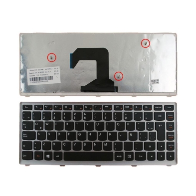 TECLADO PARA PORTATIL LENOVO U410 NEGRO CON MARCO PLATA