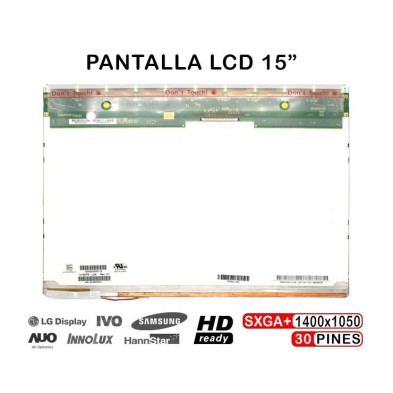 ECRÃ LCD DE 15" POLEGADAS PARA PORTATIL B150PG01 N150P5-L04 REV. C1