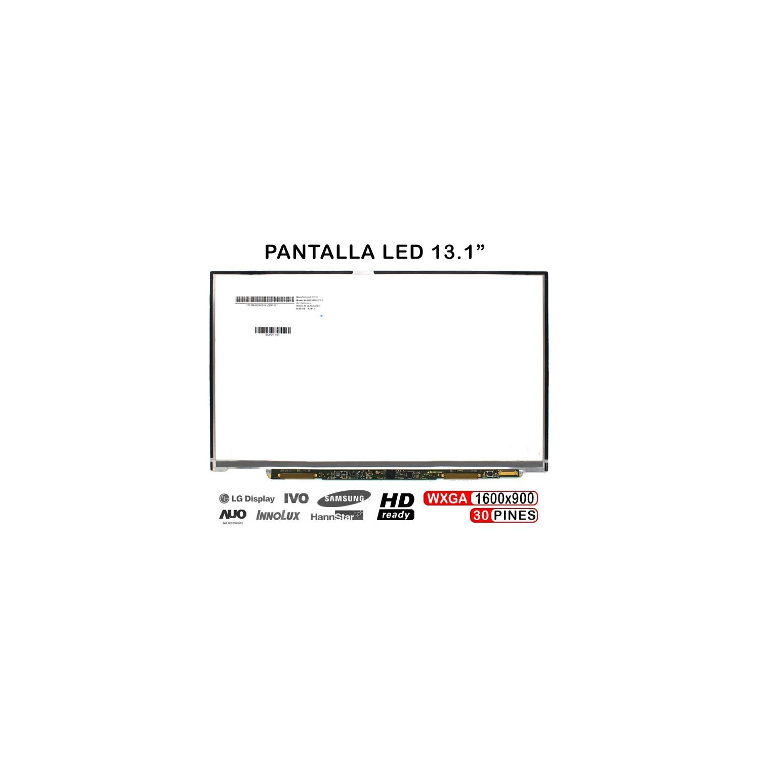 PANTALLA LED DE 13.1" PARA PORTÁTIL B131RW02 V.0