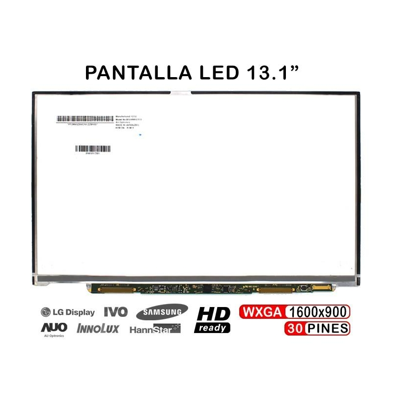 Schermo LED per laptop Sony VAIO serie VPC-Z da 13,1" | B131RW02 V.0