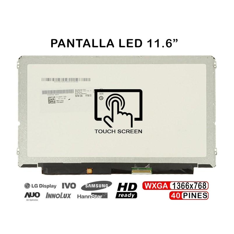 PANTALLA LED DE 11.6" TÁCTIL PARA PORTÁTIL DELL LATITUDE 3160 B116XTT01.0 5NWPY