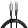 CABLE USB TIPO C A LIGHTNING 18W PD 1.3M NEGRO BASEUS