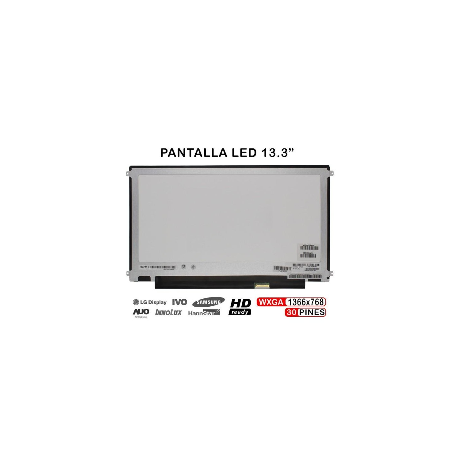 PANTALLA LED DE 13.3" PARA PORTÁTIL HP LP133WH2(SP)(B3)