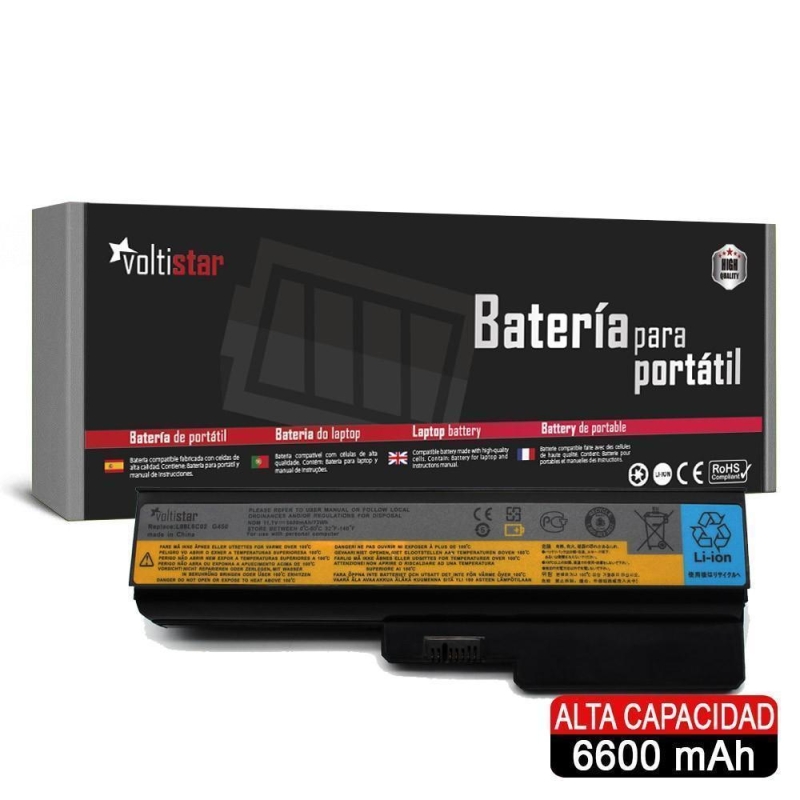 BATERÍA PARA LENOVO G550 Y430 G430 G450 G455A G530 6600 mAh ALTA CAPACIDAD