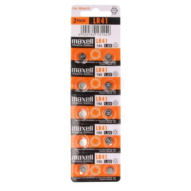 Batteria a bottone al litio Maxell LR41 da 1,5 V