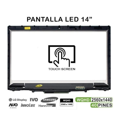 PANTALLA COMPLETA CON TÁCTIL PARA PORTÁTIL LENOVO THINKPAD X1 QHD LP140QH1-SPE1