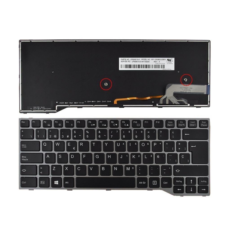 TECLADO RETROILUMINADO PARA PORTÁTIL FUJITSU LIFEBOOK E743 E744 E733 E734