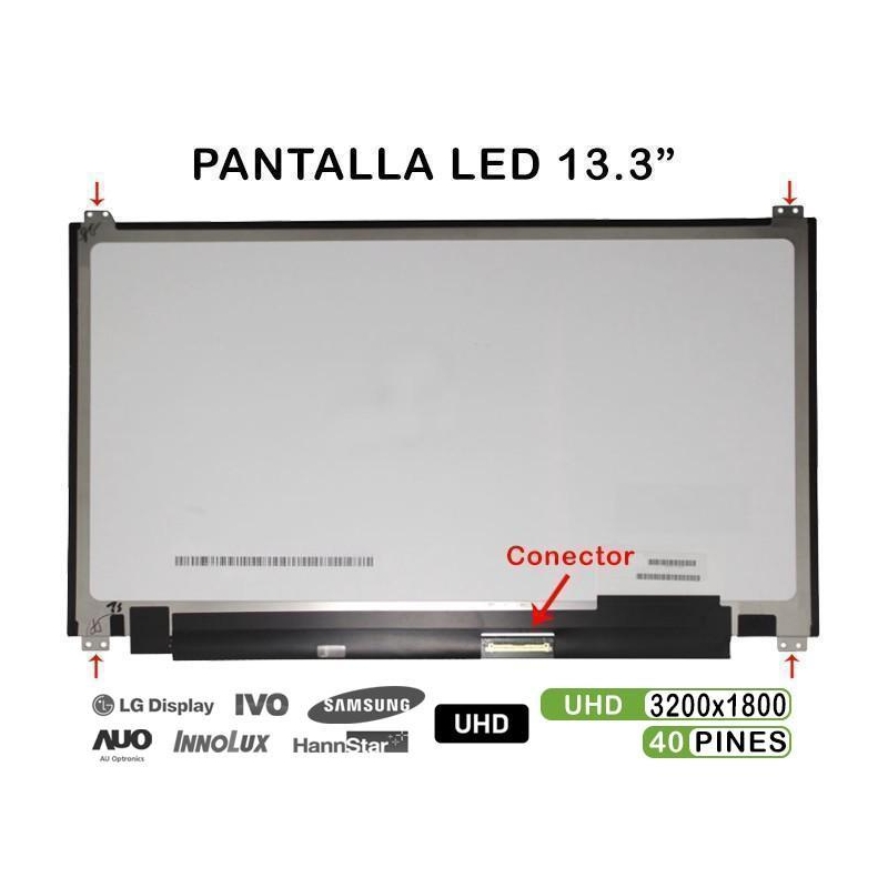 PANTALLA LED 13.3" PARA PORTÁTIL LTN133YL04-P01 QHD