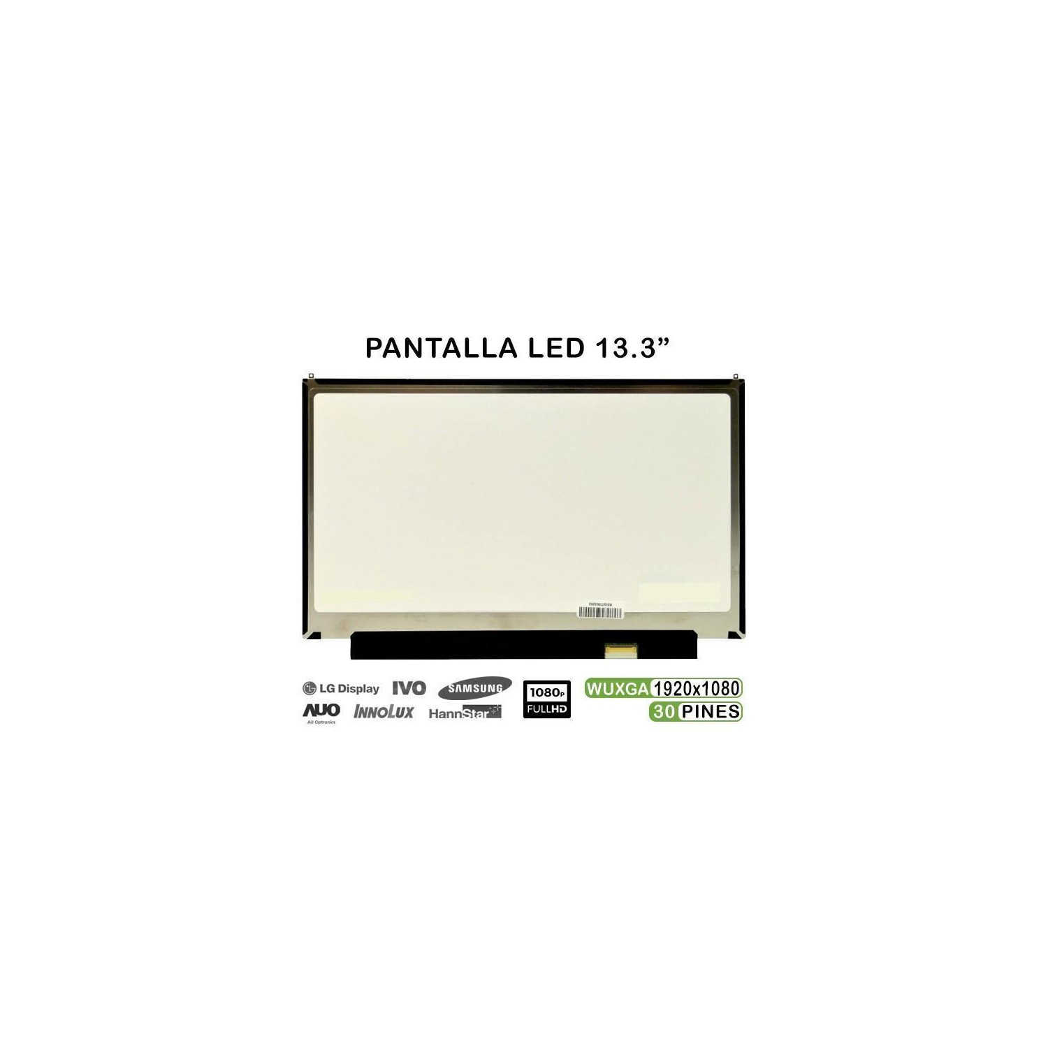 PANTALLA LED DE 13.3" PARA PORTÁTIL LP133WF6-SPB1 IPS FHD 30 PINES