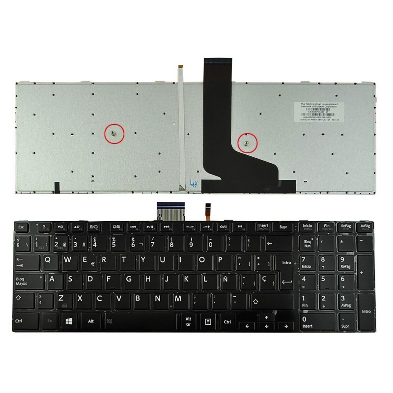 TECLADO PARA TOSHIBA SATELLITE L850 C850 L850D L855 L870 L870D