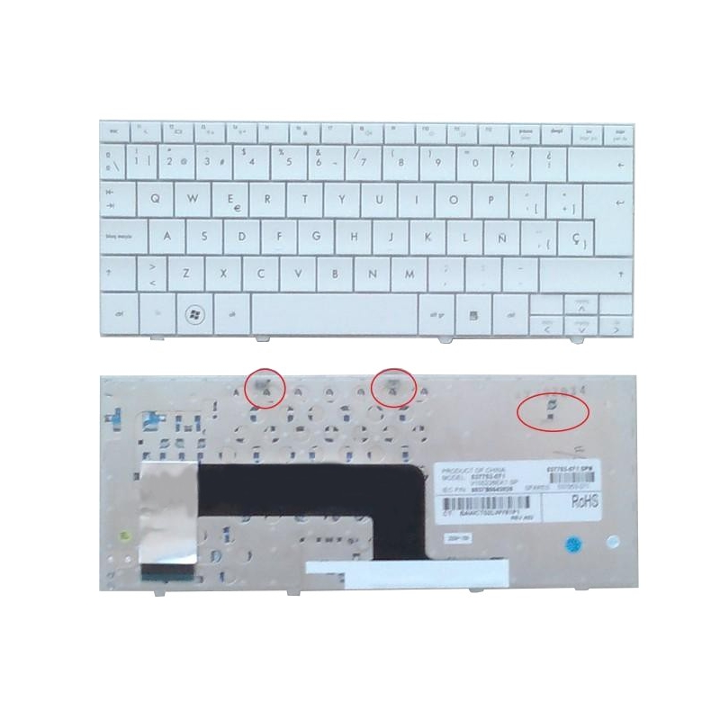 Teclado Portátil Hp Mini V100226ek1 537753-071 6037b0043026
