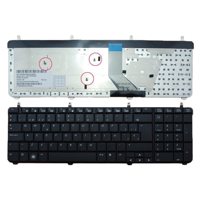 TECLADO PARA PORTÁTIL HP DV7-2000 DV7-2100 DV7-2200 NEGRO