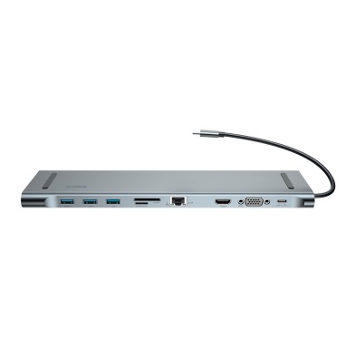 ADAPTADOR HUB USB-C 10 EN 1 GRIS ESPACIAL BASEUS