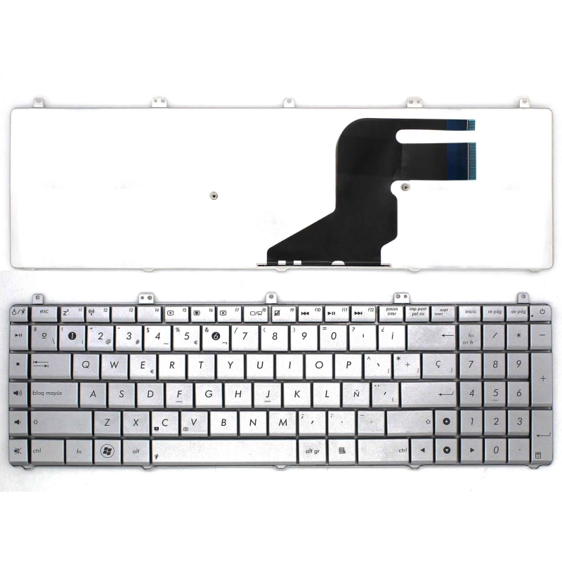 TECLADO PARA PORTATIL ASUS N55 N57 N55S N55SF N55SL N75 N75SF N75SL N75S N75Y PRATA