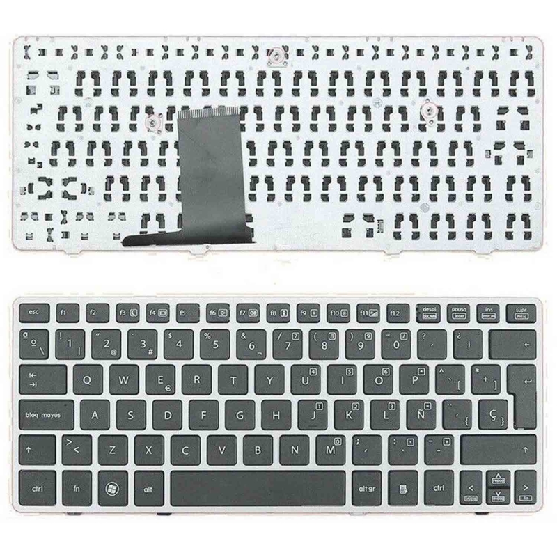 Tastiera per laptop HP EliteBook 2560P | 651390-B71 con cornice argento