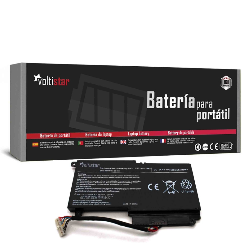 BATERÍA ORIGINAL PARA PORTÁTIL TOSHIBA SATELLITE L45 L50 L55 P50 P55 S55 PA5107U-1BRS P000573230