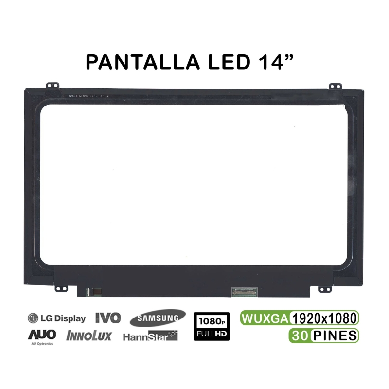 PANTALLA PARA PORTÁTIL LED 14" N140HCE-EAA N140FGH-L31