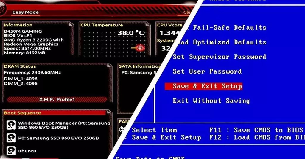 Información del sistema en BIOS