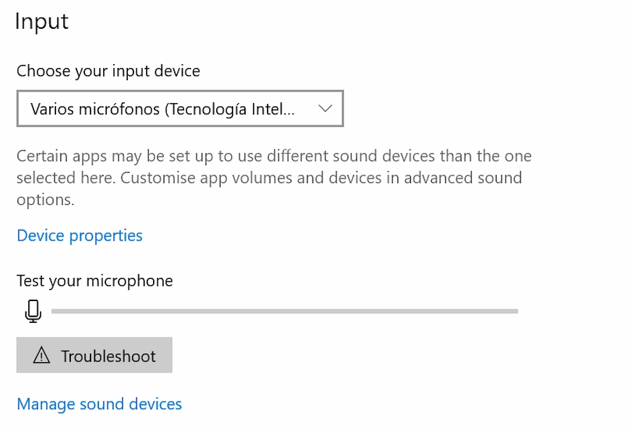 Selezionare microfono come dispositivo di input in Windows