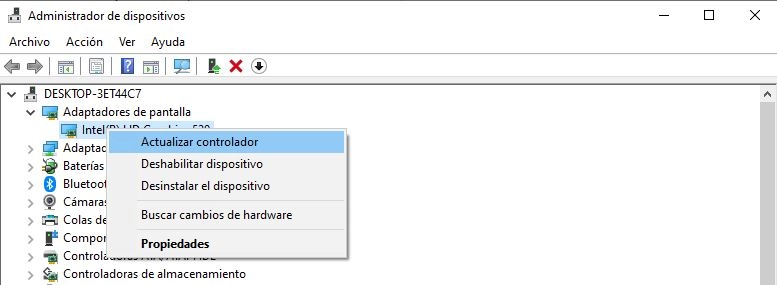 Actualizar controlador