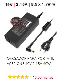 cargador acer 19v 2.15 a