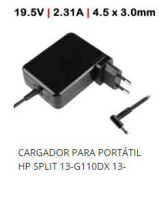 cargador hp 19.5v 45w