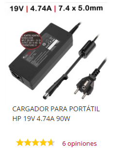 cargador para portátil hp 19v 4.74a 90w