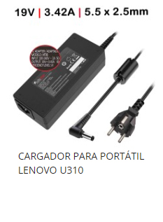 Cargador portatil Lenovo 19V 3.42A 65W