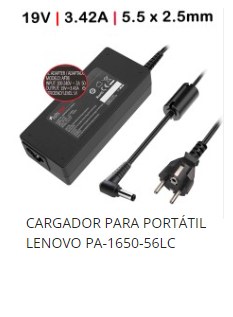 Cargador Lenovo 19V 65W 3.42A